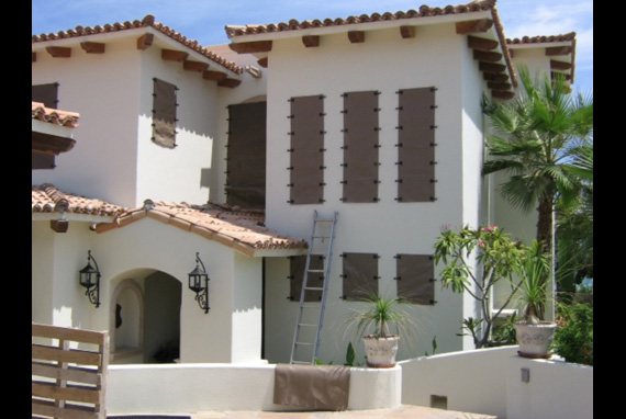 Home prepared for impending weather